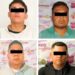 Cuatro presuntos extorsionadores detenidos en la CDMX.