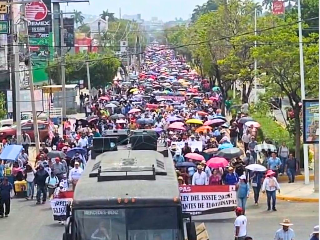 Manifestación de la Sección VII de la CNTE-SNTE en Chiapas.