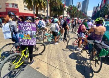 Manifestaciones ciclistas previas al 8 de marzo en la CDMX.