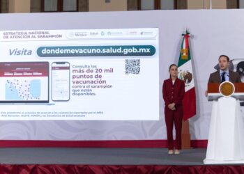 México aplica 13.3 millones de vacunas contra sarampión en cinco semanas; contagios caen 30%