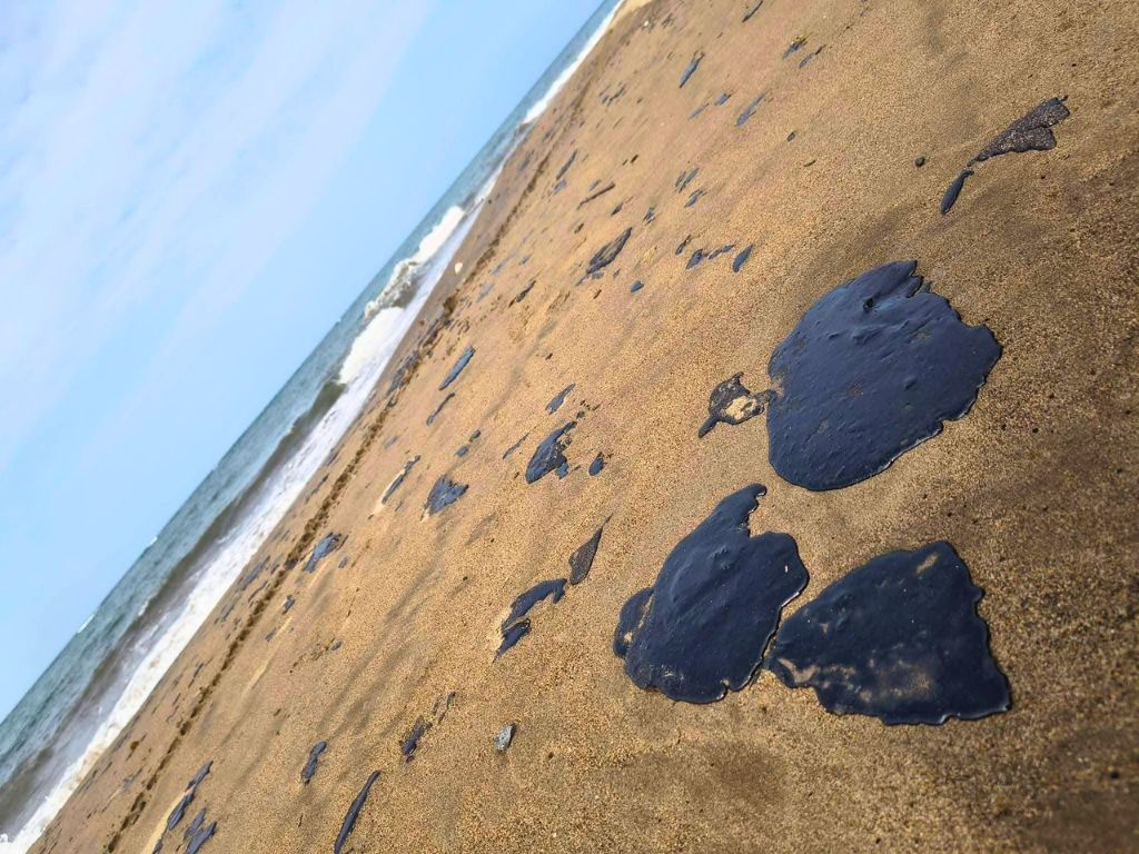 Preocupaciones por el turimo ante las playas contaminadas por derrame de hidrocarburos en la región de Los Tuxtlas. AMEXI Foto Ignacio Álvarez