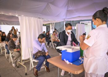 Vacunación contra el sarampión en México.