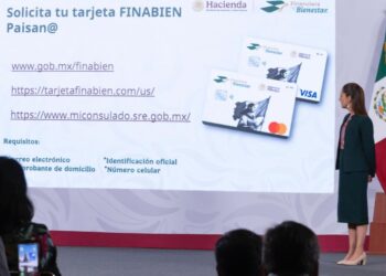 Tarjeta Finabien. Claudia Sheinbaum, conferencia del 19 de marzo de 2026. AMEXI Foto Presidencia