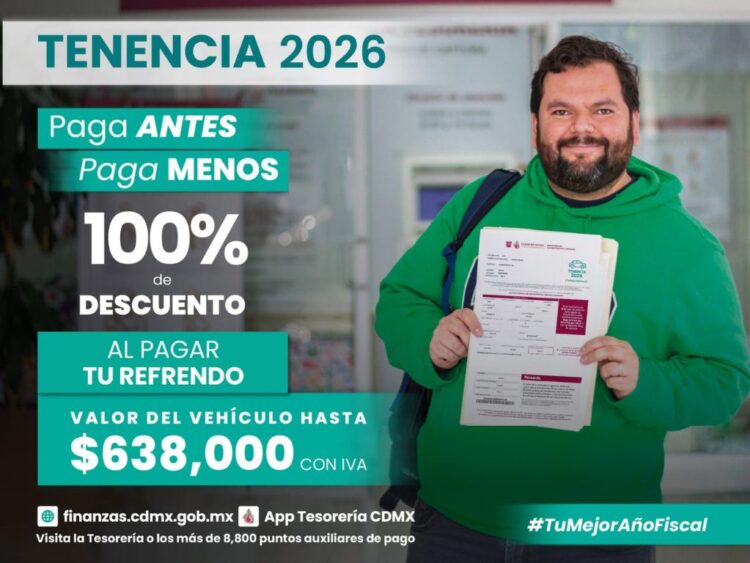 Tenencia vehicular 2026 en CDMX