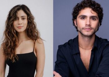 Juanita Molina y Julián Zuluaga durante la promoción de la serie “Dear Killer Nannies”, basada en la infancia de Juan Pablo Escobar.