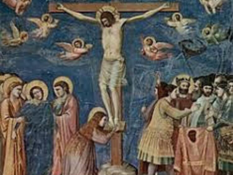 Representación de la Pasión de Cristo en México durante Semana Santa, con actores y fieles participando en una tradición religiosa.