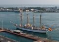 Llega a Veracruz el buque escuela español “Juan Sebastián de Elcano”