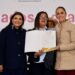 La presidenta Claudia Sheinbaum y la Jefa de Gobierno Clara Brugada coincidieron en que la entrega de documentos agrarios a mujeres campesinas