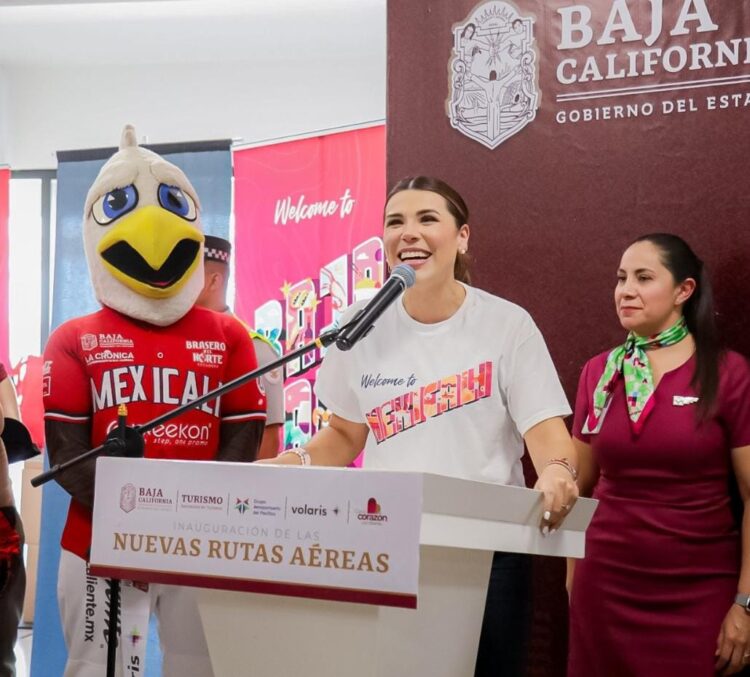 El gobierno de Baja California informa de la apertura y reactivación de nuevas rutas aéreas operadas por la aerolínea Volaris.