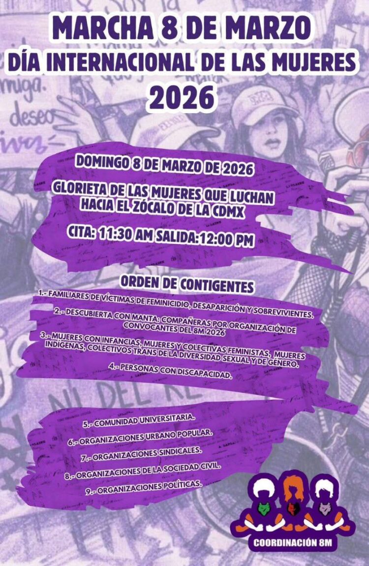 Coordinación 8M convoca a las mujeres a salir este 8 de marzo, día Internacional de la Mujer Trabajadora