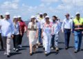 La presidenta Claudia Sheinbaum y la gobernadora de Quintana Roo, Mara Lezama realizaron una visita de supervisión al puente Nichupté.