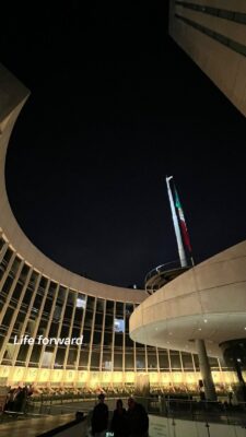 Iluminan de amarillo de amarillo el edificio del Senado como referencia a la concientización sobre la relevancia de la ERC. AMEXI/FOTO/ Cortesía