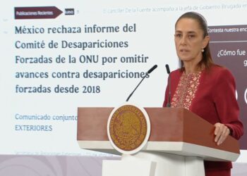 Claudia Sheinbaum rechaza informe de expertos de la ONU sobre desaparición forzada. AMEXI Foto captura de video