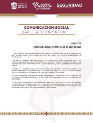 La Secretaría de Seguridad del Estado de México confirmó que la balacera