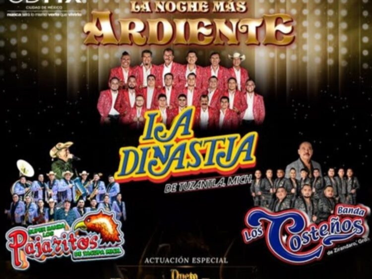 El concierto en la Arena CDMX que reunirá a Banda Pajaritos, La Dinastía de Tuzantla y Los Costeños en una noche dedicada a la música de Tierra Caliente. | AMEXI/FOTO: Cortesía