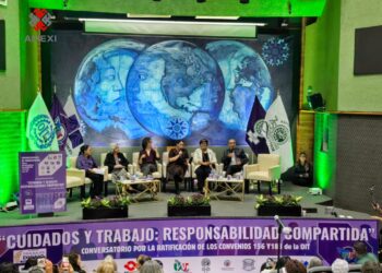 Conversatorio sobre el trabajo de cuidados en México, organizado por la UNT.