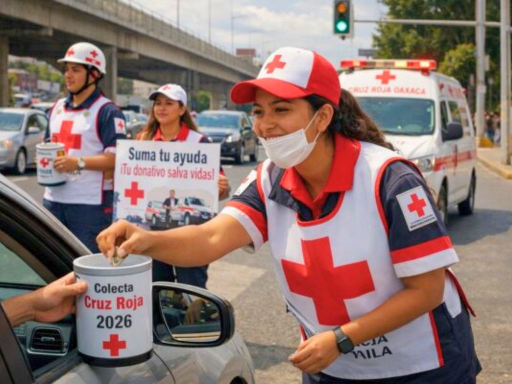 Colecta anual de la Cruz Roja Oaxaca. 