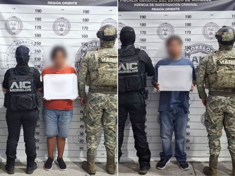 Detenidos por el homicidio de Brenda Kelly Analco. AMEXI Foto Fiscalía General del Estado (FGE) de Morelos