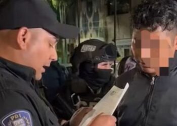 Durante la detención en el caso del feminicidio de Edith Guadalupe.
