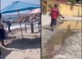 En plena Semana Santa, denuncian canal de aguas negras que desemboca en bahía de Puerto Escondido