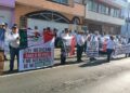 Protestan pensionados de CFE y Pemex en Veracruz