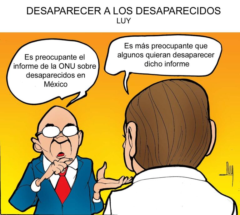 Cartón de Luy: Desaparecer a los desaparecidos