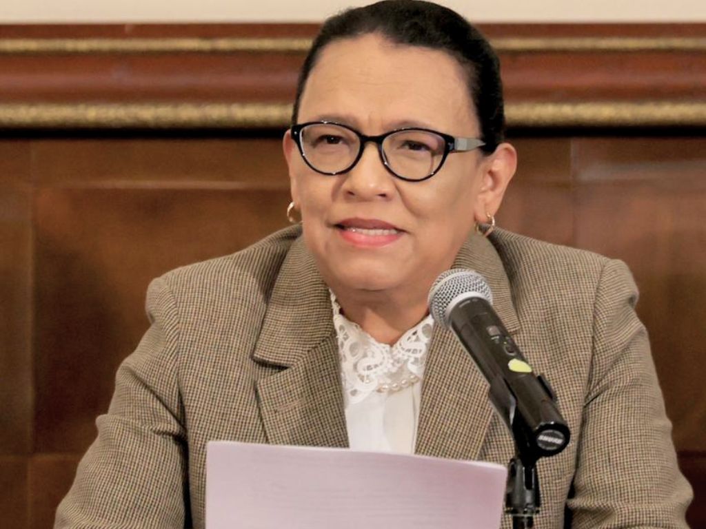 La titular de la SEGOB, Rosa Icela Rodríguez. Reducción de bloqueos carreteros. AMEXI