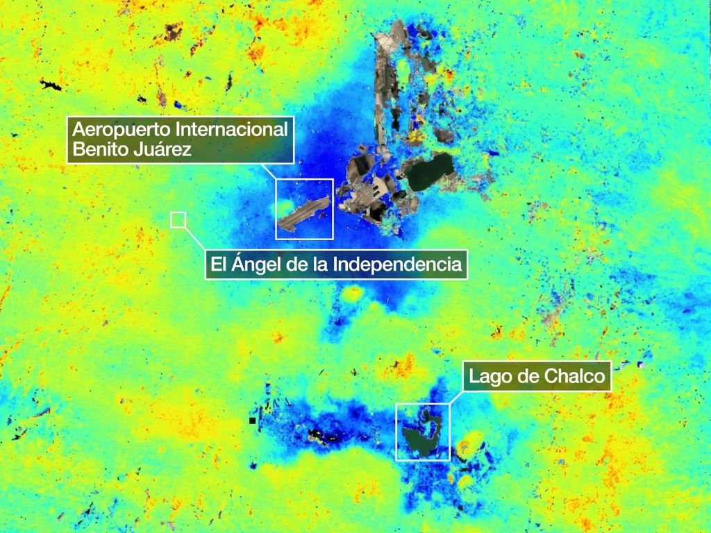 Misión espacial NISAR revela hundimiento extremo en la CDMX