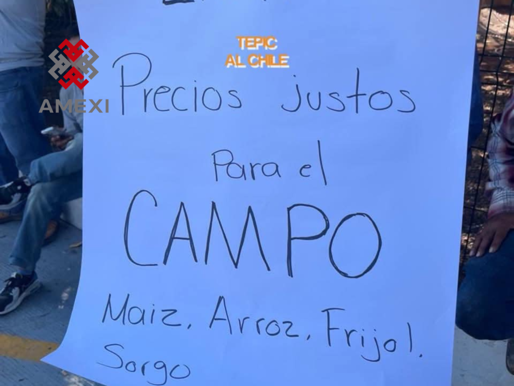 Los agricultores que participan en el megabloqueo de esta semana, exigen precios justos de los productos agrícolas