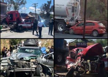 Reportan muertos y 39 heridos por 63 accidentes viales en Oaxaca