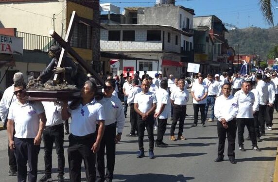 Representación de la Pasión de Cristo en Río Blanco, Veracruz. Foto: Especial