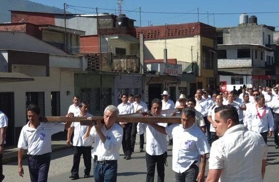 Representación de la Pasión de Cristo en Río Blanco, Veracruz. Foto: Especial