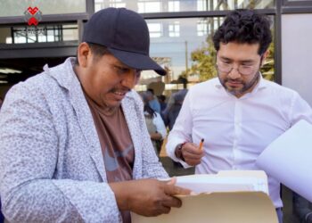 Centro de atención de la STPS en San Quintín para jornaleros agrícolas.