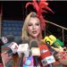 Marjorie de Sousa durante entrevista tras revelar que sufrió un desmayo antes de una función teatral.