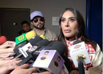 Galilea Montijo ofrece declaraciones a medios sobre la polémica por un audio generado con inteligencia artificial que circula en redes sociales.