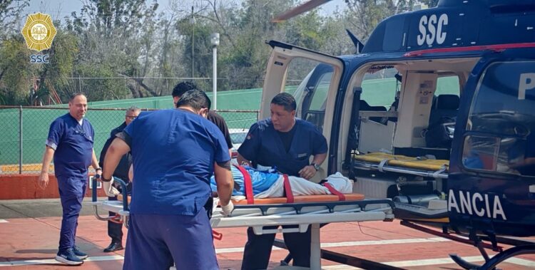 Trasladan en helicóptero a menor apuñalado por un sujeto en la CDMX