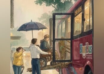 En Oaxaca, chofer de autobús se vuelve viral porayudar a pasajero en silla de ruedas