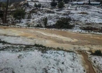 ¡Sorprendente! en plena primavera cae granizada y hay helada en Oaxaca