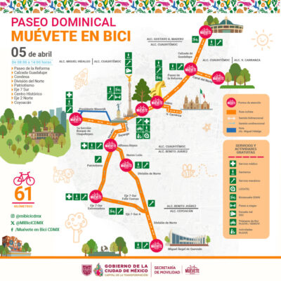 90 mil personas disfrutan cada domingo del paseo