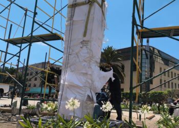 Antimonumento por periodistas asesinados. AMEXI Foto Mayte Mena