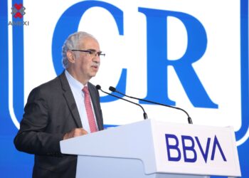 Santiago Levy durante su participación en la Reunión Nacional de Consejeros Regionales 2026 de BBVA.