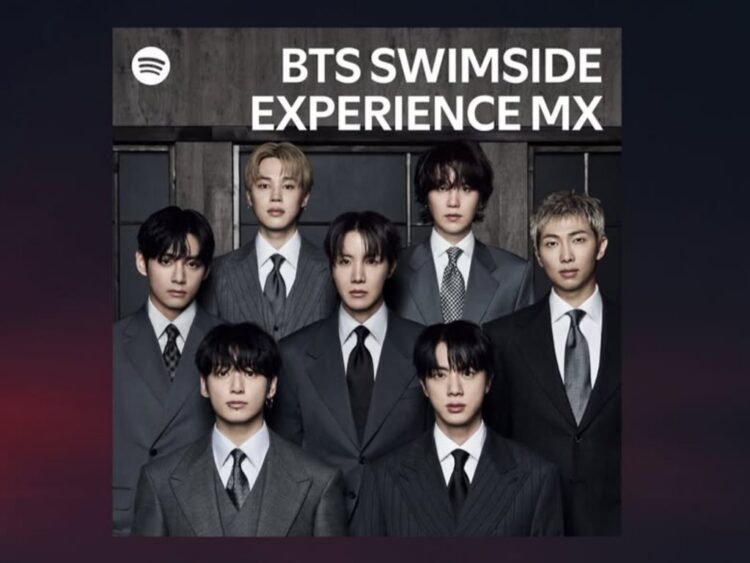 BTS y Spotify lanzan SWIMSIDE México, una experiencia inmersiva gratuita para ARMY del 8 al 10 de mayo en CDMX. | AMEXI/FOTO: IG @spotifymexico