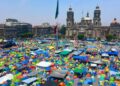 Plantón de la CNTE en el Zócalo de la CDMX.