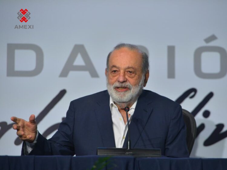 Conferencia de prensa del Ingeniero Carlos Slim en 2026.