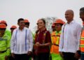 informe Claudia Sheinbaum, inaugura tramo carretero y supervisa obras en tabasco. AMEXI Foto Presidencia