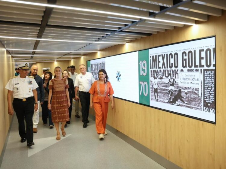 Aeropuerto Claudia Sheinbaum recorre el AICM. AMEXI Foto Presidencia