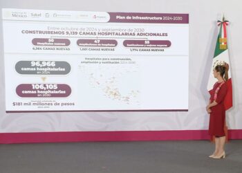 Claudia Sheinbaum. Plan de infraestructura hospitalaria. AMEXI Foto Captura de video
