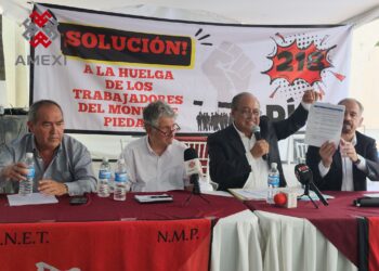 Arturo Zayún González, en Conferencia de Prensa, para dar respuesta al llamado de la STPS de trabajar una ruta de solución a la huelga del Nacional Monte de Piedad