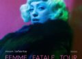 Mon Laferte interpreta sus canciones sobre el escenario durante una presentación en vivo como parte de su gira internacional “Femme Fatale Tour”.
