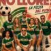 Integrantes de Déjàvu Retro Show durante la presentación de “Canta y No Llores, La Fiesta del Fútbol”, tema inspirado en el Mundial 2026.